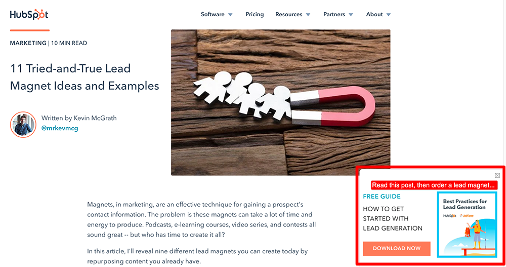 content-marketing-hubspot Smart Content Marketing Campaigns: Lead Magnets by Hubspot